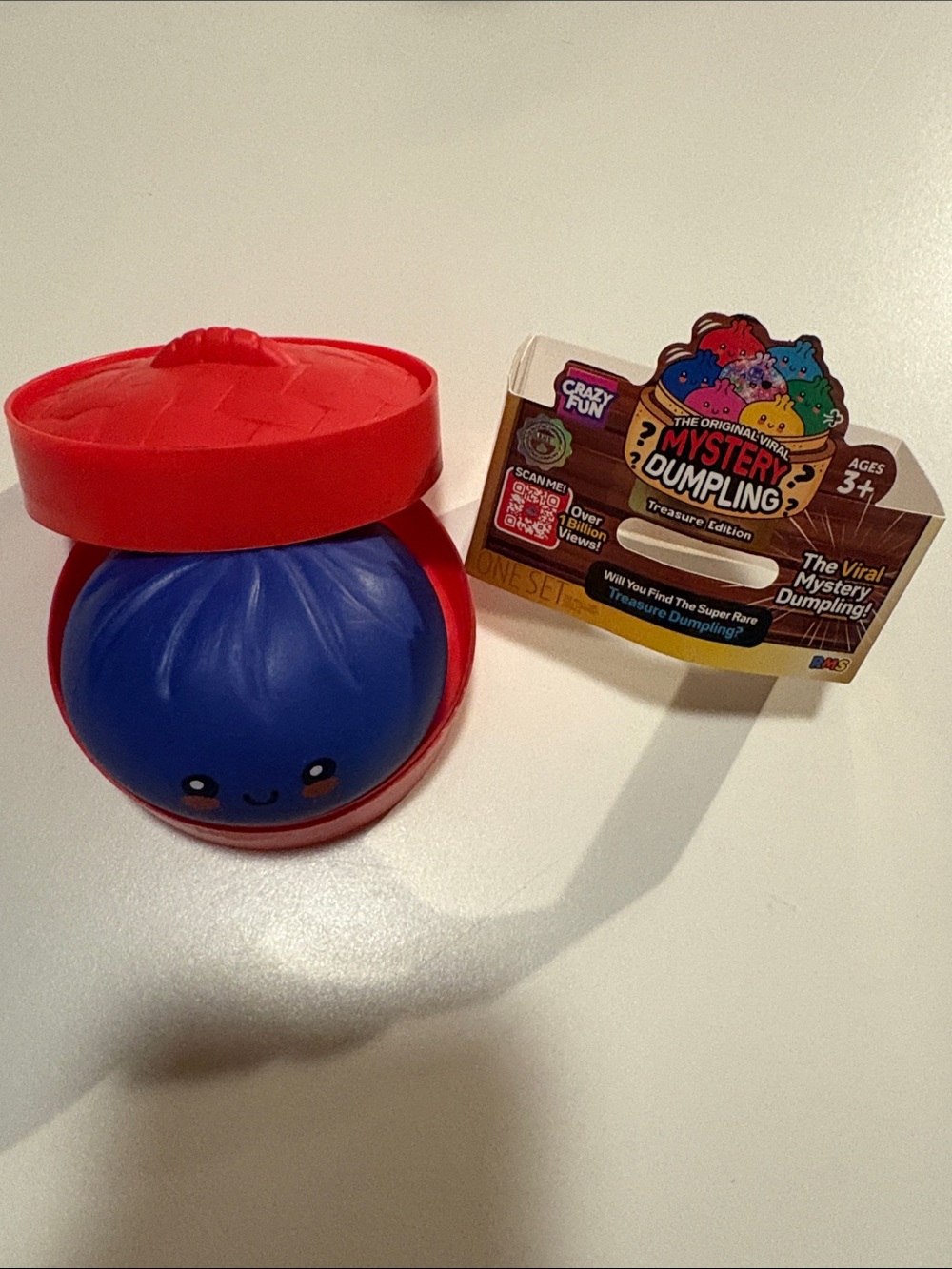 Crazy Fun Mystery Dumpling Treasure Edition Blue Squishy RMS 💙🥟